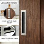 Plantex Sliding Door Handle/Concealed Handle for Sliding Door/224mm Concealed Handle for Wardrobe/Kitchen Cabinet - Pack of 2 (Satin)