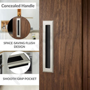 Plantex Sliding Door Handle/Concealed Handle for Sliding Door/224mm Concealed Handle for Wardrobe/Kitchen Cabinet - Pack of 2 (Satin)