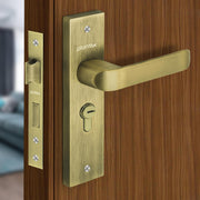 Plantex Heavy-Duty Door Lock Set - Main Door Lock Handle Set/ 6-Lever Lock Mechanism with 3 Years of Warranty/Mortise Lock with 3 Keys, Brass Lockbody & Cylinder (8110 - Brass Antique)
