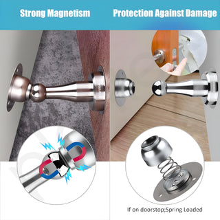 Plantex Drill Free Home Stopper/4 inch Self Adhesive Door Magnet for Home/Door Holder for Main Door/Door Magnet Stopper for Office/Hotel/Home (Matt)