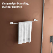 Plantex  J4 Stainless Steel Towel Holder in Bathroom/Cloth Hanger for Bathroom/24 Inch Towel Rod/Bathroom Accessories (Chrome Finish) Onix