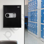 Plantex Safe Locker/Key Holder Locker Box For Home, Office,Hotel/Electronic Keypad/Dual Password Code Access Lock/LED Light/2 Years Warranty By Plantex - 20Litre/71 Keyhooks and Keychains - Black