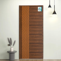 Plantex WPC Doors for Home (25 mm - Thickness)/Waterproof Bathroom Door/2.25x6.5 Feet Wooden Finished Door for Office/Balcony/Kitchen, Density-550 (27x78 inch,19.5 kg- Ember Pattern)