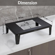 Plantex GI Steel Microwave Oven Stand/OTG Rack for Kitchen Platform/Oven Stand for Kitchen with Removable Legs- (Black) - Metal