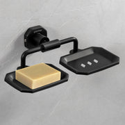 Plantex 304 Grade Stainless Steel Soap Holder for Bathroom/Double Soap Dish/Soap Stand for Kitchen Sink/Bathroom Accessories- Nipron (Black)