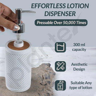 Plantex Polyresin Bathroom Accessories Set Soap Dispenser/Toothbrush Holder/Tumbler Holder/Soap Dish - 4 Piece(922)
