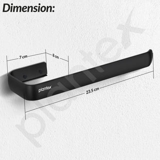 Plantex Aluminium Towel Ring for Bathroom/9 Inch Towel Holder/Towel Hanger for Wash-Basin/Bathroom Accessories - Pack of 1 (1512, Black)