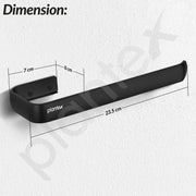 Plantex Aluminium Towel Ring for Bathroom/9 Inch Towel Holder/Towel Hanger for Wash-Basin/Bathroom Accessories - Pack of 1 (1512, Black)