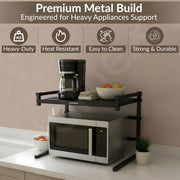 Plantex Microwave Stand for Kitchen Platform/GI-Metal Oven Stand with Storage Cabinet/Oven Rack Kitchen Storage