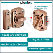 Plantex Latch Lock for Main Door/Door Latch for Bathroom/Door Lock Latch for Home/Office/Bedroom/Door Stopper -Pack of 1 (PVD Rose Gold)