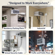 Plantex CCTV/DVR Cabinet Box/Network Rack/NVR - Server Rack/CCTV Camera Box with Lock/dvr box for cctv - (30D x 30W x 15H) - 1U - Transparent Glass Door Cabinet - (Metal)