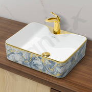 Plantex Ceramic TableTop Wash Basin/Countertop Basin for Bathroom/Small Washbasin/Bathroom Sink (19 x 15 x 5.5 Inch)