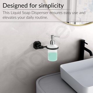 Plantex 304 Grade Stainless Steel Soap Dispenser for Bathroom/Liquid Dispenser for Kitchen/Shampoo Dispenser/Bathroom Accessories - Nipron (Black)