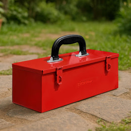 Plantex 12-inch Metal Tool Box for Tools/Tool Box Empty for Home Use/Compact Tools Box (Red) 31 X 11 X 10.5 cm