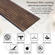Plantex PVC Wall Panel/Louvers Panel for Wall/3d wall panel for Interior Wall DÃ©cor/Eco-Friendly Fluted Panel for Wall/- Pack of 5,Covers - 50 Sq. Ft (Walnut Brown-12 Inch x 10 Ft)