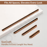 Plantex Cabinet Handle/Kitchen Cabinet Door Handle/Wardrobe/288 mm Cupboard Handle/Door Pull-Push Handle for Home/Office - Pack of 2 (Rose Gold)