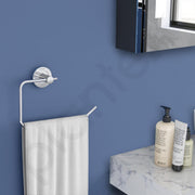 Plantex Stainless Steel Towel Ring for Bathroom/Wash Basin/Napkin-Towel Hanger/Bathroom Accessories (Chrome-Half Square) - Pack of 4