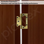 Plantex Stainless Steel Butterfly Hinges for Door/4 Inch x 14 Gauge Hinge/2.5 mm Door Hinge for Home/Office/Hotel/Non-Mortise Hinges - Pack of 24 (Brass Antique)