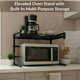 Plantex Microwave Stand for Kitchen Platform/GI-Metal Oven Stand with Storage Cabinet/Oven Rack Kitchen Storage