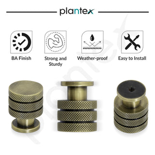 Plantex Knobs for Drawer/Cabinet Knobs/Handle for Drawer/Pull-Push Knobs for Home & Office Drawers - Pack of 4 (Brass Antique)