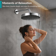 Plantex ABS 12 Inch Round Head Shower/Overhead Rain Shower/Shower for Home/Hotel/Adjustable Shower Head for Bathroom - Pack of 1 (Chrome, D615)