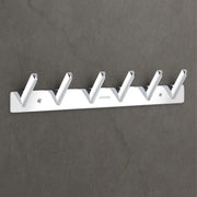 Plantex Wall Hooks for Hanging Cloth/Stainless Steel Towel Hangers/Bathroom Robe Hooks/Door Hangers/Square Wall Hook/Hook Rail for Hanging Keys - 6 Hooks (Pack of 1, Chrome)