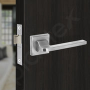 Plantex Heavy Duty Door Lock – Bathroom Door Lock/Mortise Keyless Handle Set for Home/Bathroom/Store Room/Balcony/Office with Baby Latch (605 - Satin)