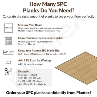 Plantex SPC Tiles for Floors/Interlocking Sound Insulated Flooring Planks/Click N Lock Wooden Flooring for Bedroom/Kitchen-60 Square Feet/20 Tiles,Classic Scarbo-DIY Installation(Water&Fire Resistant)