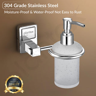 Plantex 304 Grade Stainless Steel Liquid Soap Dispenser/Shampoo Dispenser/Hand Wash Dispenser/Bathroom Accessories Pack of 1, Darcy (Chrome)