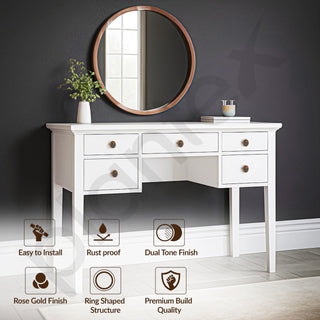 Plantex Knobs for Drawers/Drawer Knobs/Round Knob for Cabinets/Pull-Push Knob for Kitchen/Bedroom/Drawer - Pack of 1 (SH-433, Rose Gold & Grey)