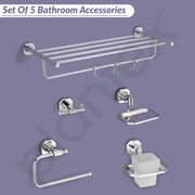 Plantex Nipron 304 Grade Stainless Steel Towel Rack for Bathroom/Soap Holder/Napkin Ring/Tumbler Holder/Robe Hook/Bathroom Accessories - Chrome