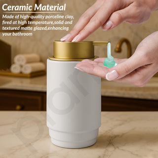 Plantex Ceramic Soap Dispenser for Washbasin/Hand Soap Dispenser/Soap Dispenser for Kitchen/Bathroom Accessories - Pack of 1