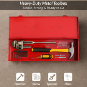 Plantex 12-inch Metal Tool Box for Tools/Tool Box Empty for Home Use/Compact Tools Box (Red) 31 X 11 X 10.5 cm