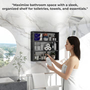 Plantex 3 Tier Bathroom Storage Rack/GI Steel Multipurpose Bathroom Shelf Organizer/Spice Rack for Kitchen Organizer/Wall Mounted Racks for Living Room/Bedroom-Pack of 1 (Black)