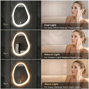 Plantex LED Bathroom Mirror with 3 Tone/Designer Mirror for Living Room/Bedroom/Dressing Room - Oval Shape (18 x 24 Inch)