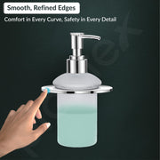 Plantex Pure Brass Liquid Soap Dispenser/Smero Hand Wash Dispenser for kitchen/Shampoo Dispenser/Bathroom Accessories - Aqua (Chrome)