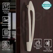 Plantex 15 Inch Main Door Handle for Wooden Doors - Pull-Push Handle Accessories (Pack of 1, Satin)