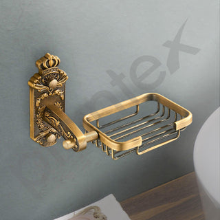 Plantex Aluminum Soap Holder for Bathroom/Soap Stand/Bathroom Accessories (Brass Antique Finish)