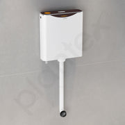 Plantex Flush Tank for Toilet with 10 Ltr Water Capacity/Dual Flushing Cistern for Bathroom/Polypropylene Toilet Flush Tank - Pack of 1 (Boss, Brown & White)