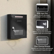 Plantex All in One Multipurpose Letter Box/Suggestion Box for Office/Post Box for Home gate/Donation Box/Complaint Box/with Lock -Wall Mount - Pack of 15 (Black)
