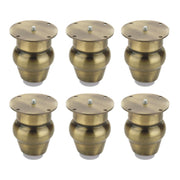 Plantex 3 Inch Sofa Legs for Bed Furniture/Sofa Legs for Table/Sofa Support Legs with Rubber Grip (Brass Antique, 6 Pcs)
