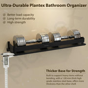 Plantex Stainless Steel Shelf for Bathroom/Multipurose Bath Room Wall Shelf/Bathroom Organiser with Drill (18 x 5 Inch, Black)