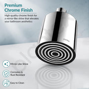 Plantex ABS Round Head Shower/4 Inch Overhead Rain Shower for Home/Hotel/Adjustable Shower Head for Bathroom - Pack of 1 (Chrome, 9013)