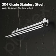 Plantex Dual 304 Grade Stainless Steel Towel Rod for Bathroom/Towel Bar for Bathroom/24 Inch Towel Hanger/Towel Holder - Pack of 1 (1908, Chrome)