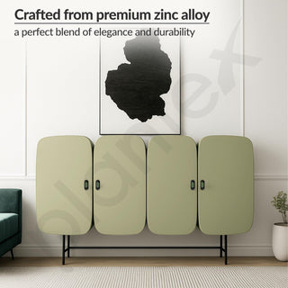 Plantex Knobs for Drawer/Drawer Knobs/Oval Knob for Cabinets/Drawer Handle/Pull-Push Knob for Kitchen/Bedroom Drawers - Pack of 2 (SH-432, DC-Black & Green)