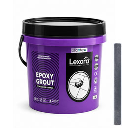 Plantex Lexora Epoxy Grout/3-Part Epoxide Resin Tile Grout/Floor & Wall Tiles Joints/Waterproof & Stain Proof/Bathroom & Industrial Use - 1 kg (Dark Grey)