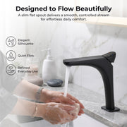 Plantex Wash Basin Mixer Tap/Brass Hot & Cold Basin Mixer Faucet/Deck Mount Pillar Spout for Bathroom Sink - Pack of 1 (4603, Black)