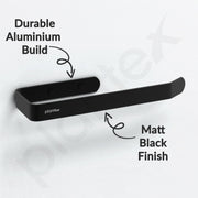 Plantex Space Aluminium Napkin Ring for Wash Basin/Towel Hanger for Bathroom/Napkin Hanger for Kitchen/Bathroom Accessories (Black - Powder Coated)