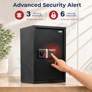 Plantex Safe Locker for Home/56 Litre Hotel Safe Tijori Box/Digital Locker/Electronic Safety Locker with Master & User Dual Code Access with Emergency Key/2 Years Warranty By Plantex (Black)