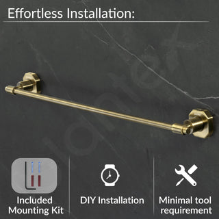 Plantex 304 Grade Stainless Steel Towel Rod/Towel Rack for Bathroom/Towel Bar/Hanger/Stand/Bathroom Accessories - Nipron (24 Inch - Brass Antique)